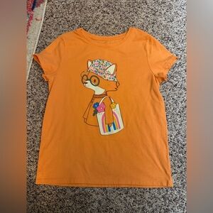 Cat & Jack Orange Tee with Fox Design